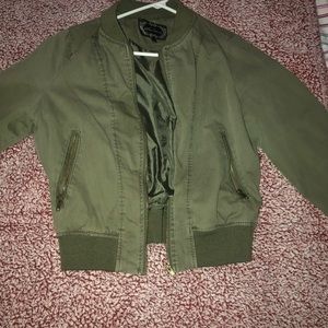 Green bomber jacket